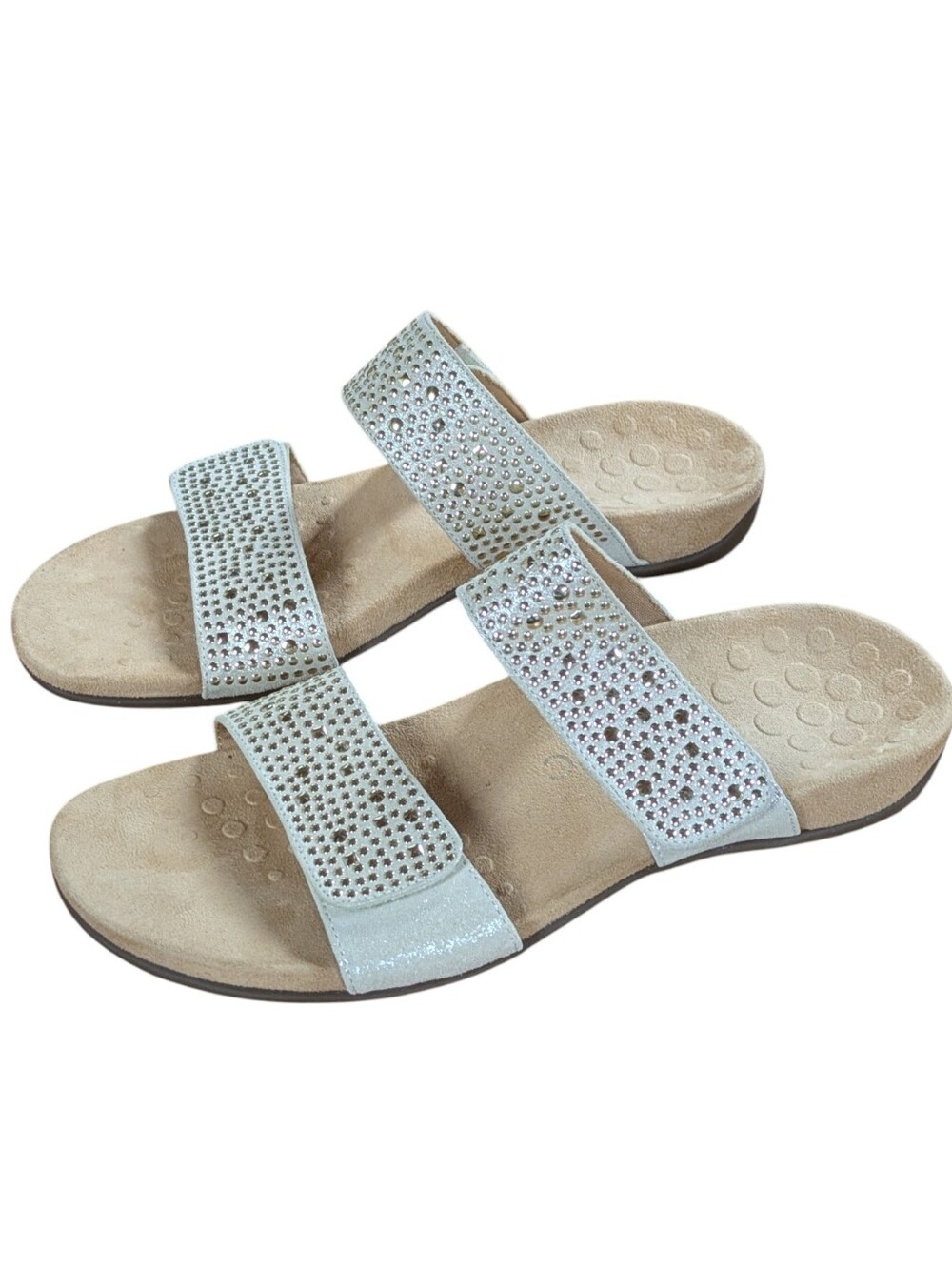 Vionic Samoa Studded Slide Sandal Tan Size 10